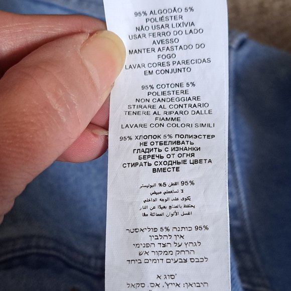 Misguided oversized blue-blues denim jacket US Sz 8 - Picture 4 of 9